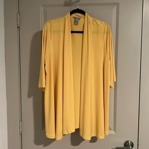 Catherine’s, 1X, polyester and spandex, yellow, burnt orange